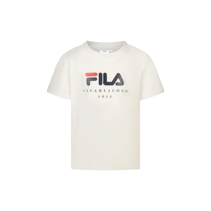 FILA T-SHIRT MANICHE CORTE BAMBINA BIANCO
