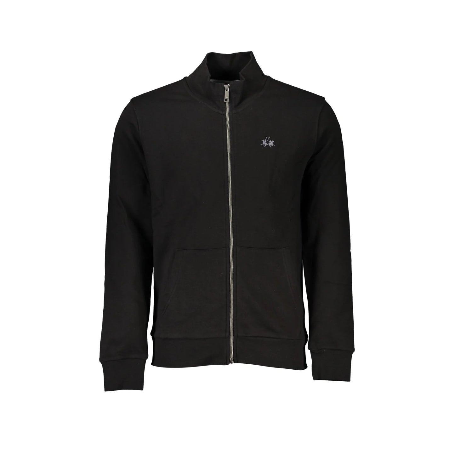 La Martina Felpa Uomo Nera Zip Regular Fit Felpata Logo Felpe Nero - foto prodotto