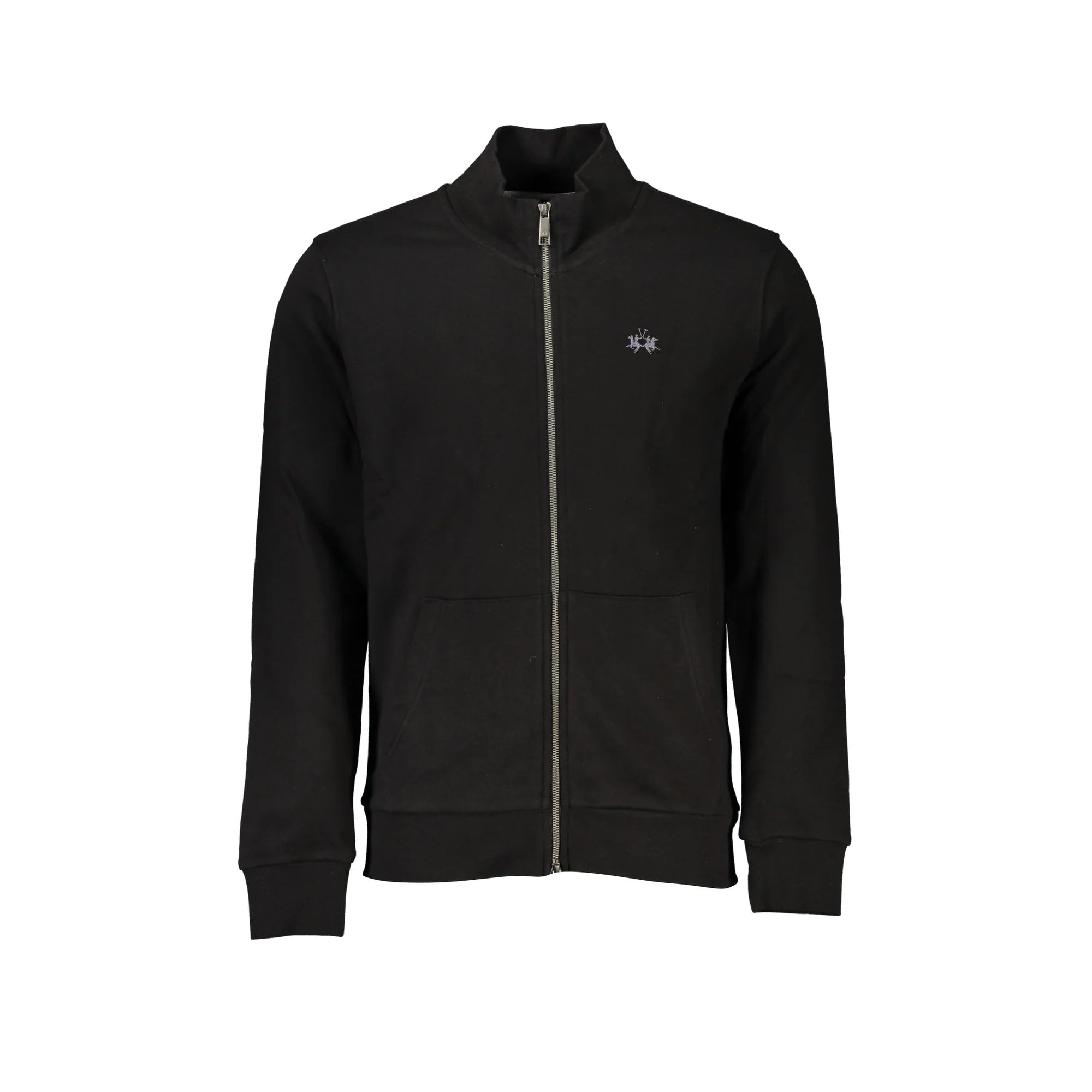 La Martina Felpa Uomo Nera Zip Regular Fit Felpata Logo Felpe Nero - foto prodotto
