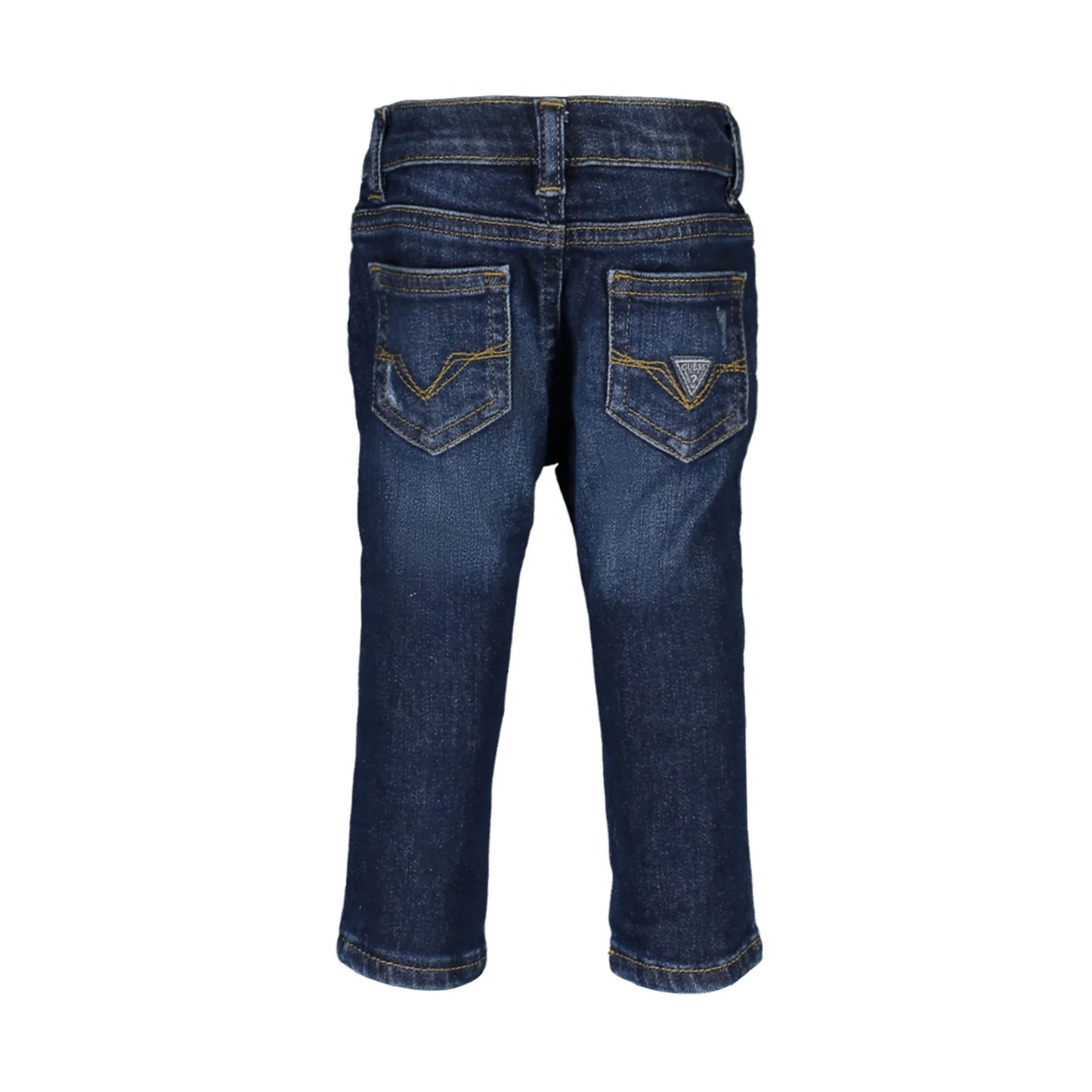 Guess Jeans Bambino Blu Effetto Slavato e Usurato Logo - vista 2