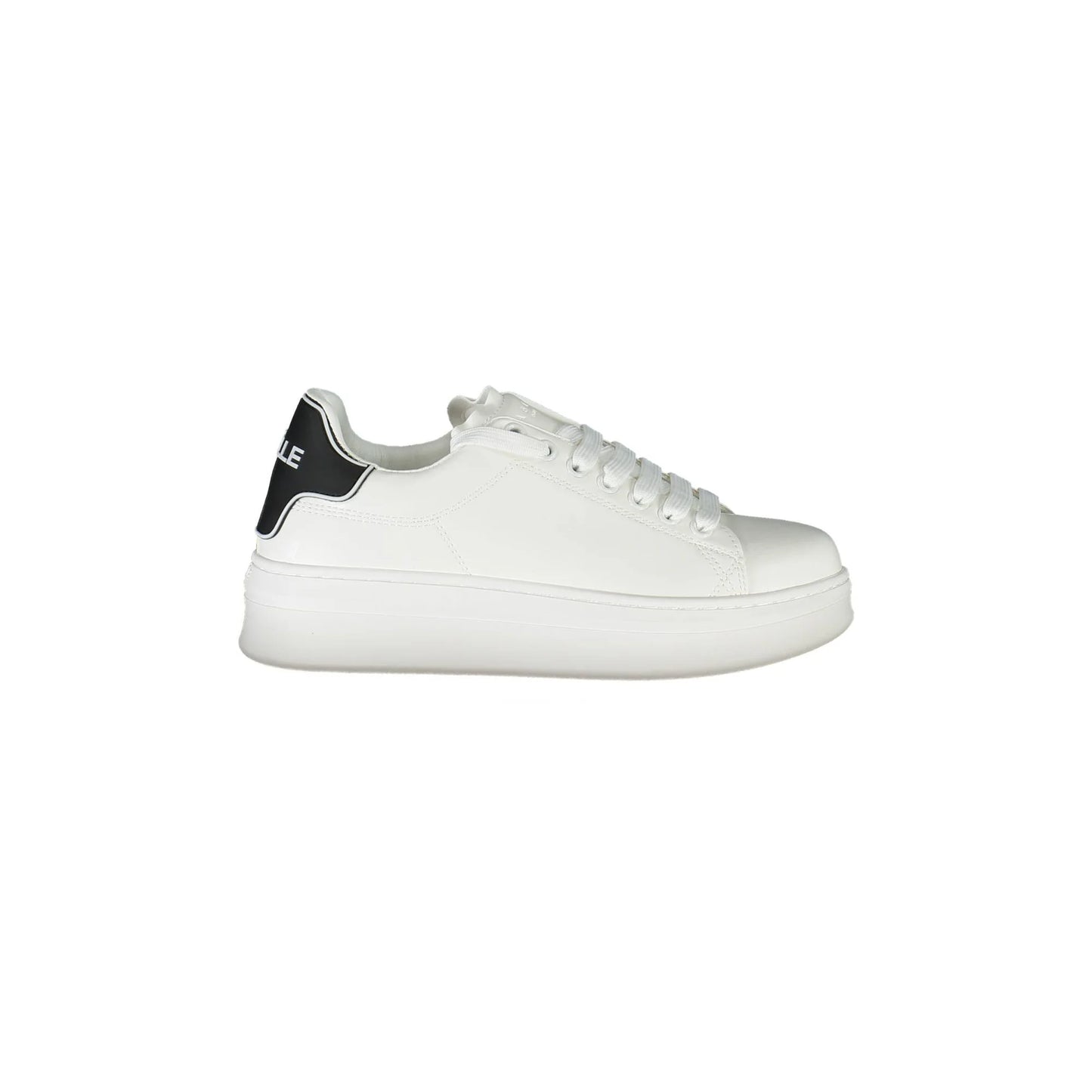 GAELLE PARIS Scarpe Sneakers Donna Bianche con Doppio Laccio a Contrasto Bianco - foto prodotto