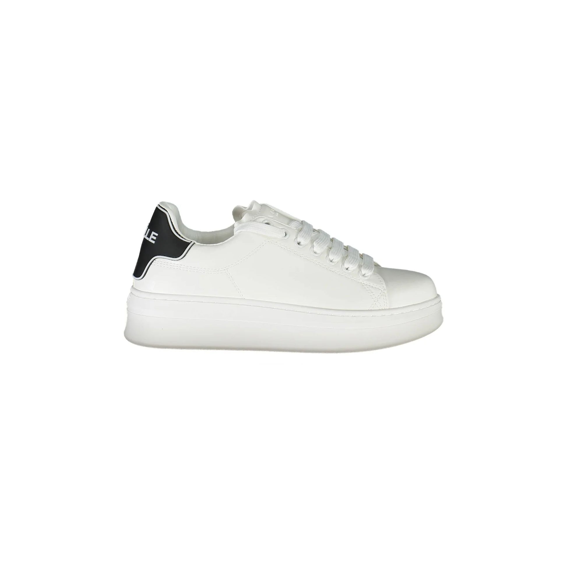 GAELLE PARIS Scarpe Sneakers Donna Bianche con Doppio Laccio a Contrasto Bianco - foto prodotto