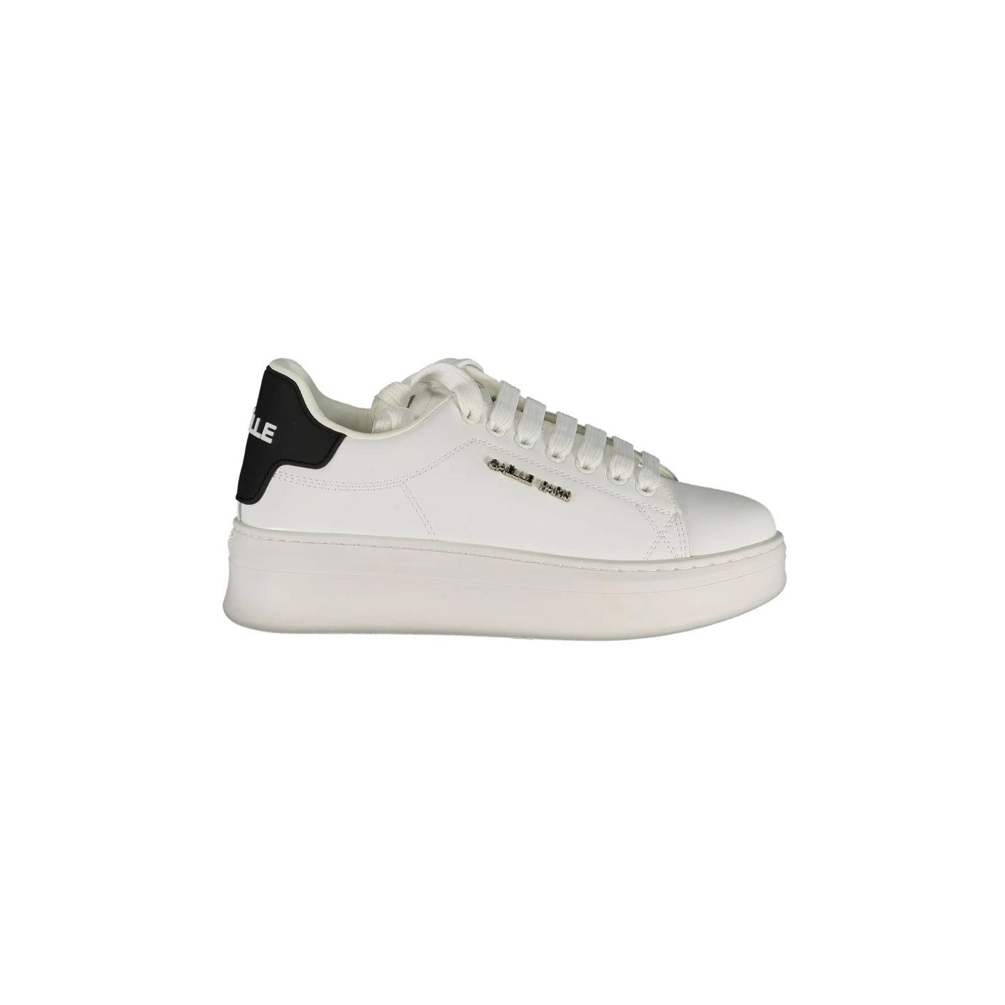 GAELLE PARIS Scarpe Sneakers Donna Bianche con Doppio Laccio Loggato Bianco - foto prodotto
