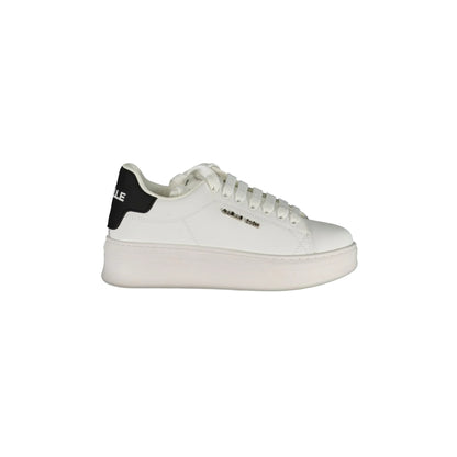 GAELLE PARIS Scarpe Sneakers Donna Bianche con Doppio Laccio Loggato Bianco - foto prodotto