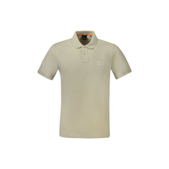Boss Polo Maniche Corte Uomo beige Ricamo Logo