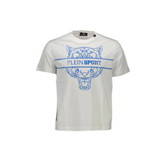PLEIN SPORT T-Shirt Μανίκια Κοντά Ανδρική Λευκή Εκτύπωση Λογότυπο