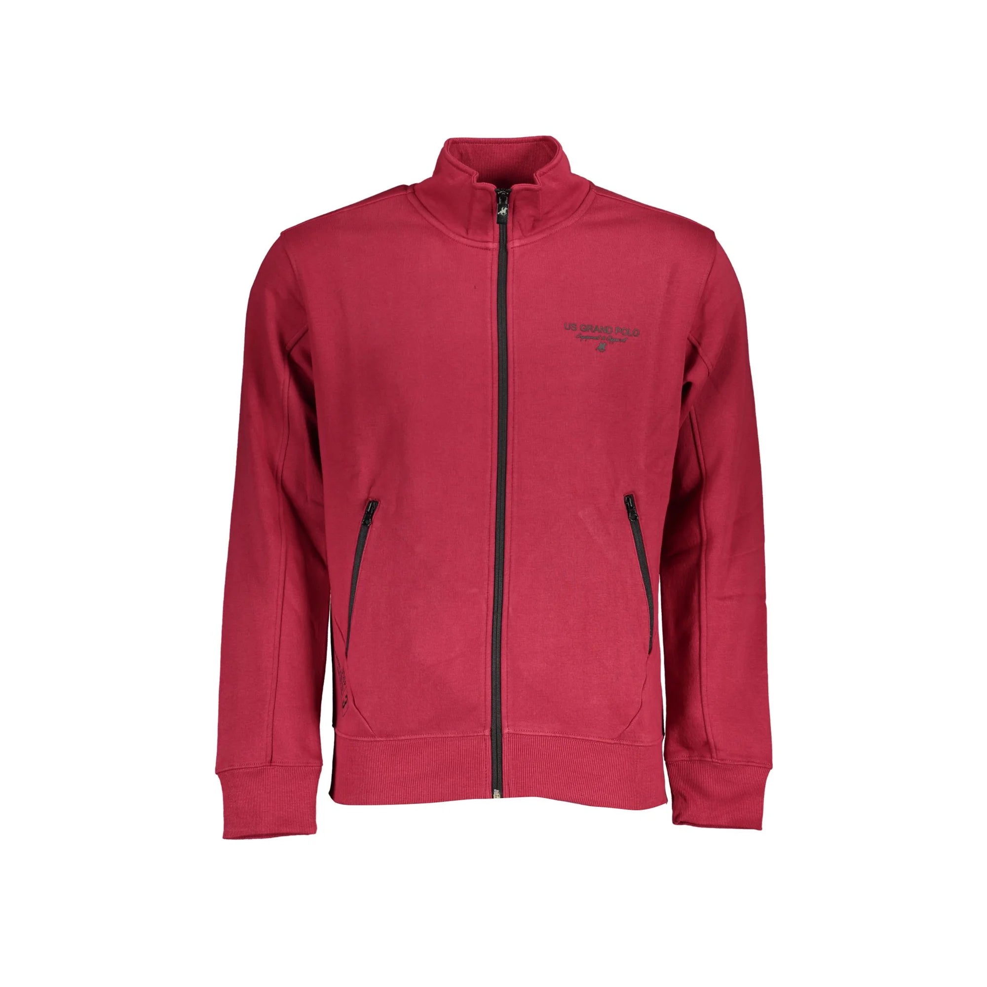 U.S. GRAND POLO FELPA CON ZIP UOMO ROSSO