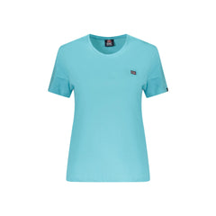 Norway 1963 T-Shirt Short Sleeves Woman Blue Embroidery
