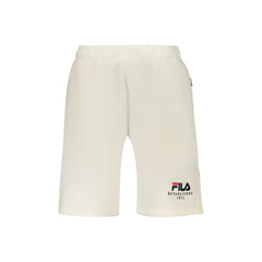 Fila Short Pantaloni Tuta Corto Uomo Bianco Ricamo