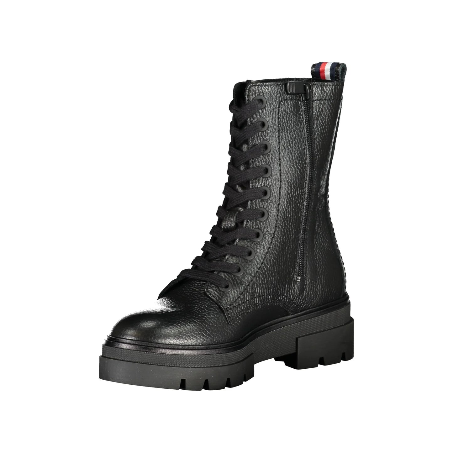 TOMMY HILFIGER Stivali Donna Neri con Lacci e Zip Laterale Stivaletti nero - vista 3