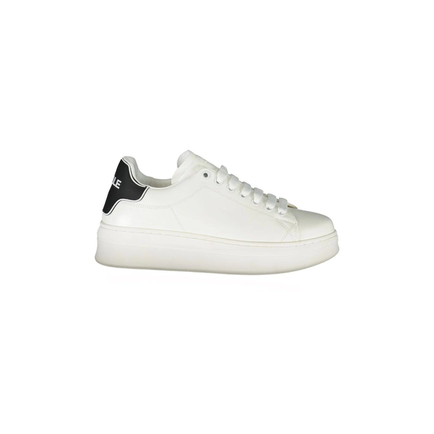 GAELLE PARIS Scarpe Sneakers Donna Bianche con Lacci e Logo Bianco - foto prodotto