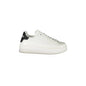 GAELLE PARIS Scarpe Sneakers Donna Bianche con Lacci e Logo Bianco - foto prodotto