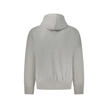 Calvin Klein Felpa Uomo Grigia Cappuccio Garzata Logo Felpe grigio - vista 2