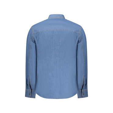U.S. Grand Camicia Maniche Lunghe Uomo Blu Collo alla Francese Camicie - vista 2