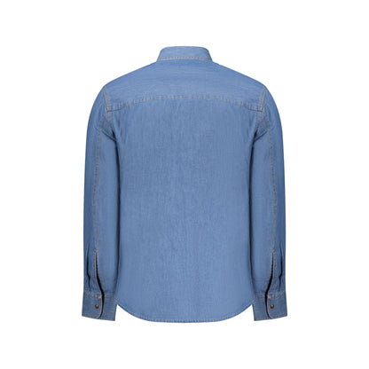 U.S. Grand Camicia Maniche Lunghe Uomo Blu Collo alla Francese Camicie - vista 2
