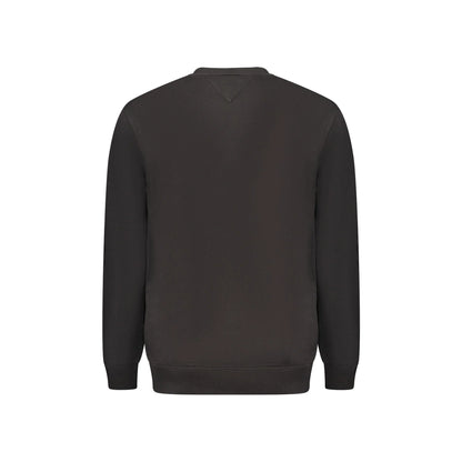 Tommy Hilfiger Felpa Uomo Nera Girocollo Felpata Logo Felpe nero - vista 2
