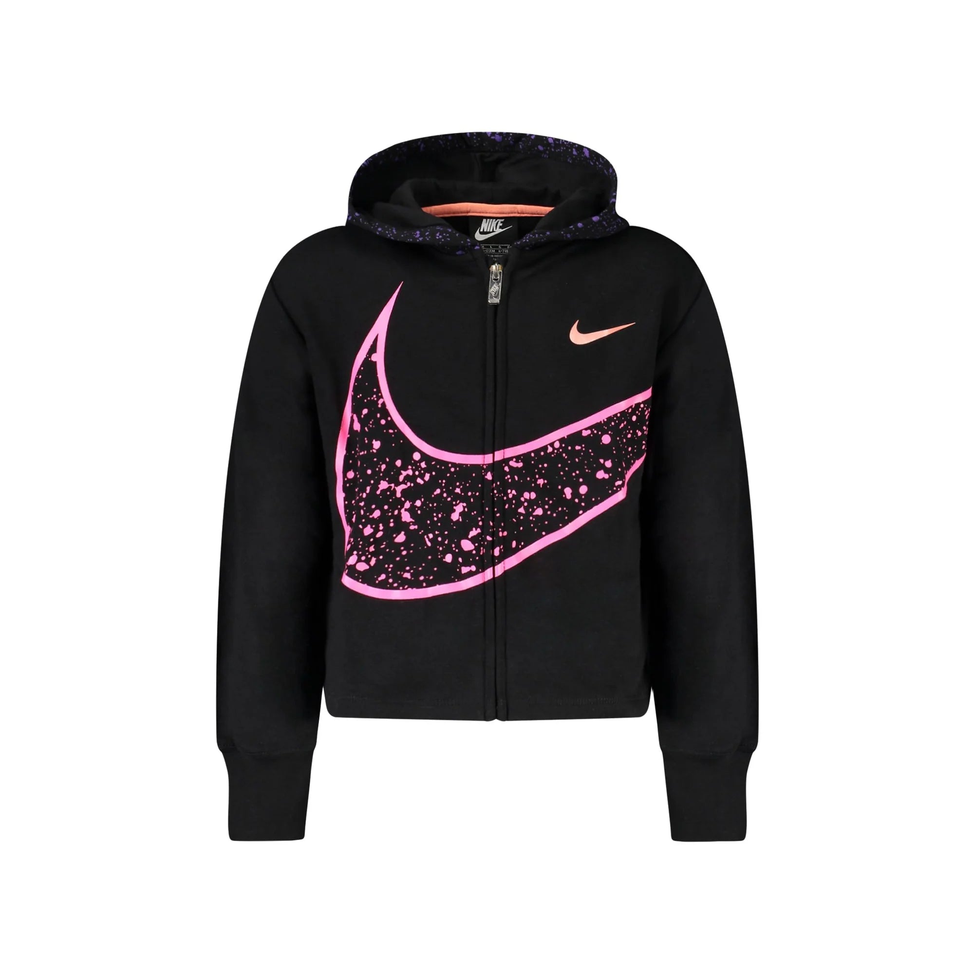 NIKE FELPA CON ZIP BAMBINA NERO