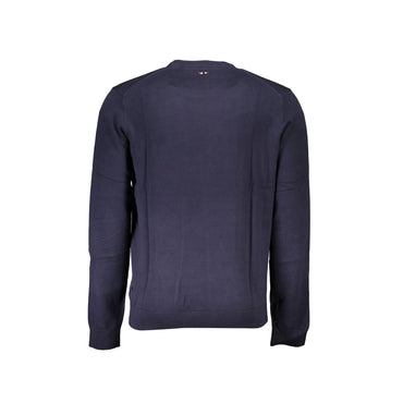 Napapijri Maglia Uomo Blu Girocollo Regular Fit con Ricamo e Logo Maglie - vista 2