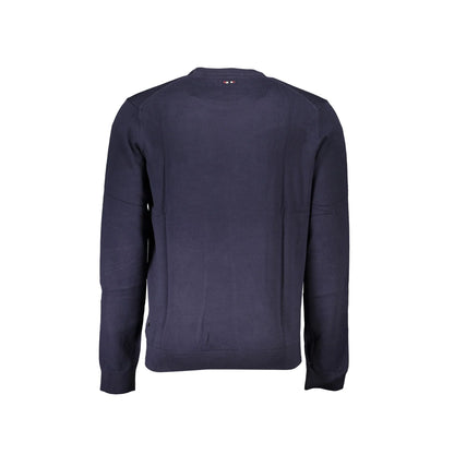 Napapijri Maglia Uomo Blu Girocollo Regular Fit con Ricamo e Logo Maglie - vista 2