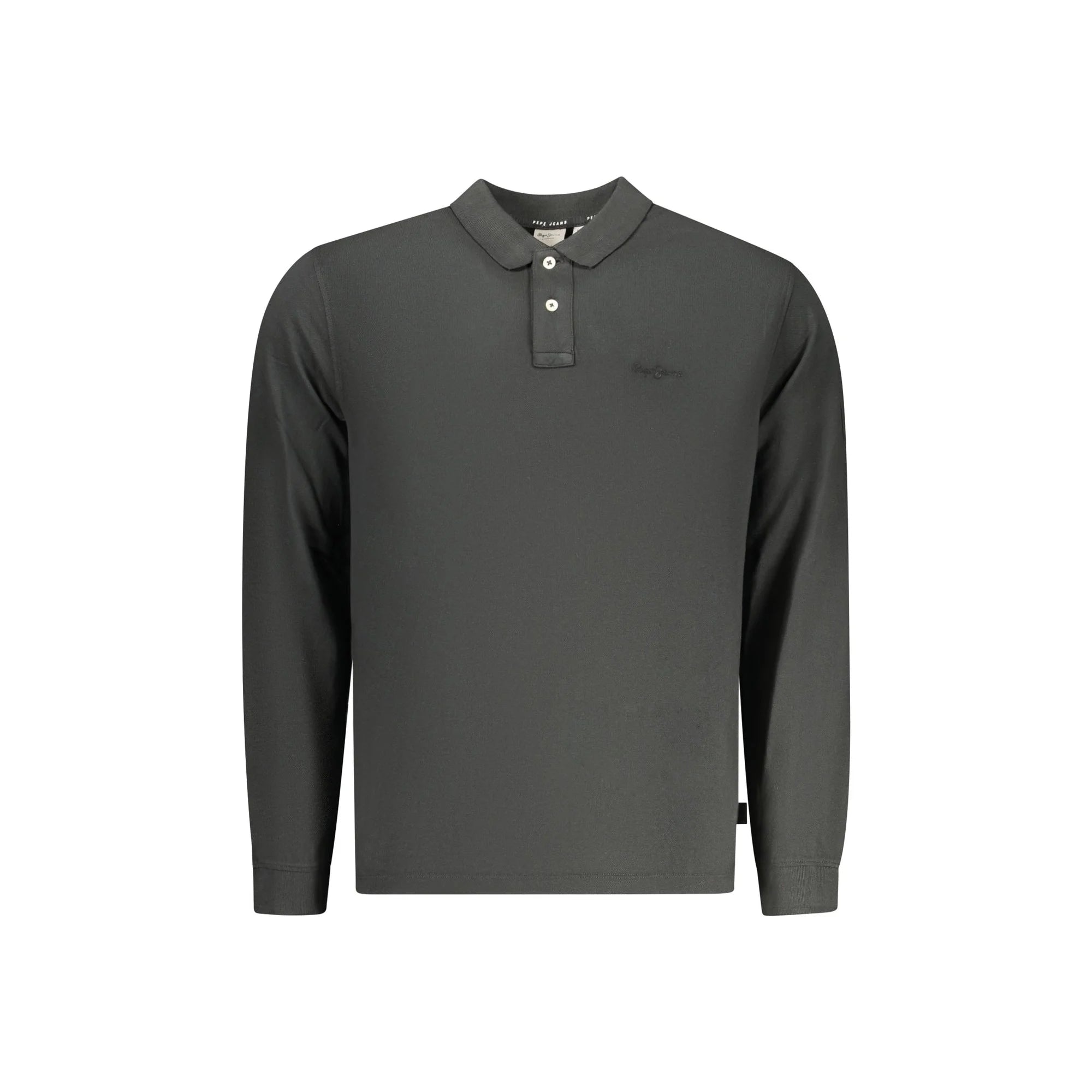 Pepe Jeans Polo Maniche Lunghe Uomo Nera Ricamo Nero - foto prodotto