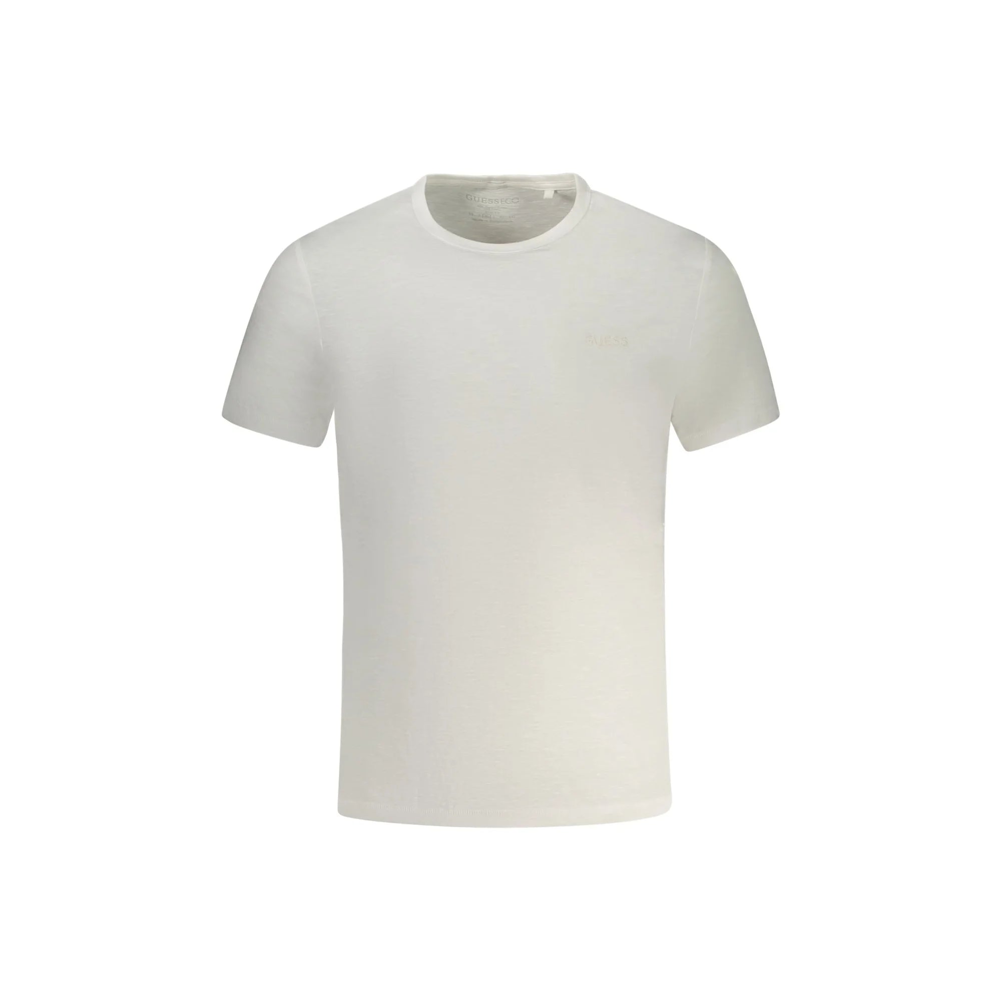 Guess Jeans T-Shirt Maniche Corte Uomo Bianca Ricamo Bianco - foto prodotto