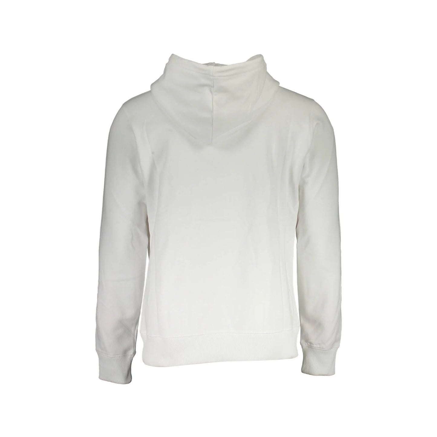 Calvin Klein Felpa Uomo Bianca Cappuccio Tascone Contrasto Ricamo Felpe bianco - vista 2