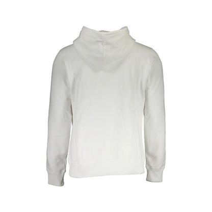 Calvin Klein Felpa Uomo Bianca Cappuccio Tascone Contrasto Ricamo Felpe bianco - vista 2