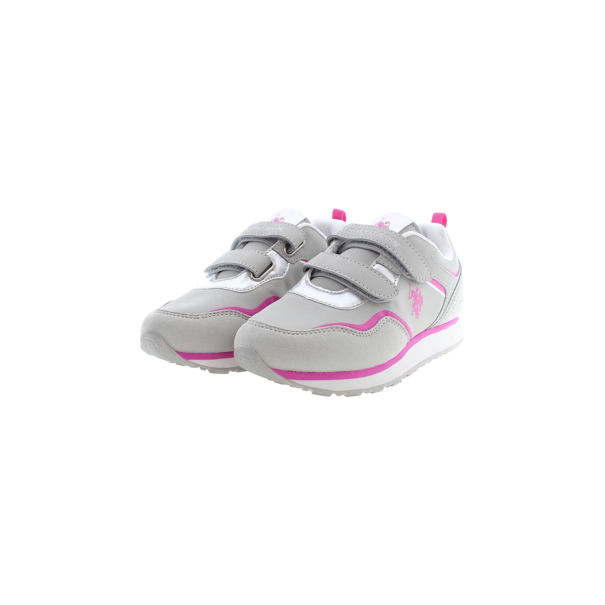 U.S. Polo Best Price Sneakers Bambina Grigie Strap Logo bambino grigio - vista 3