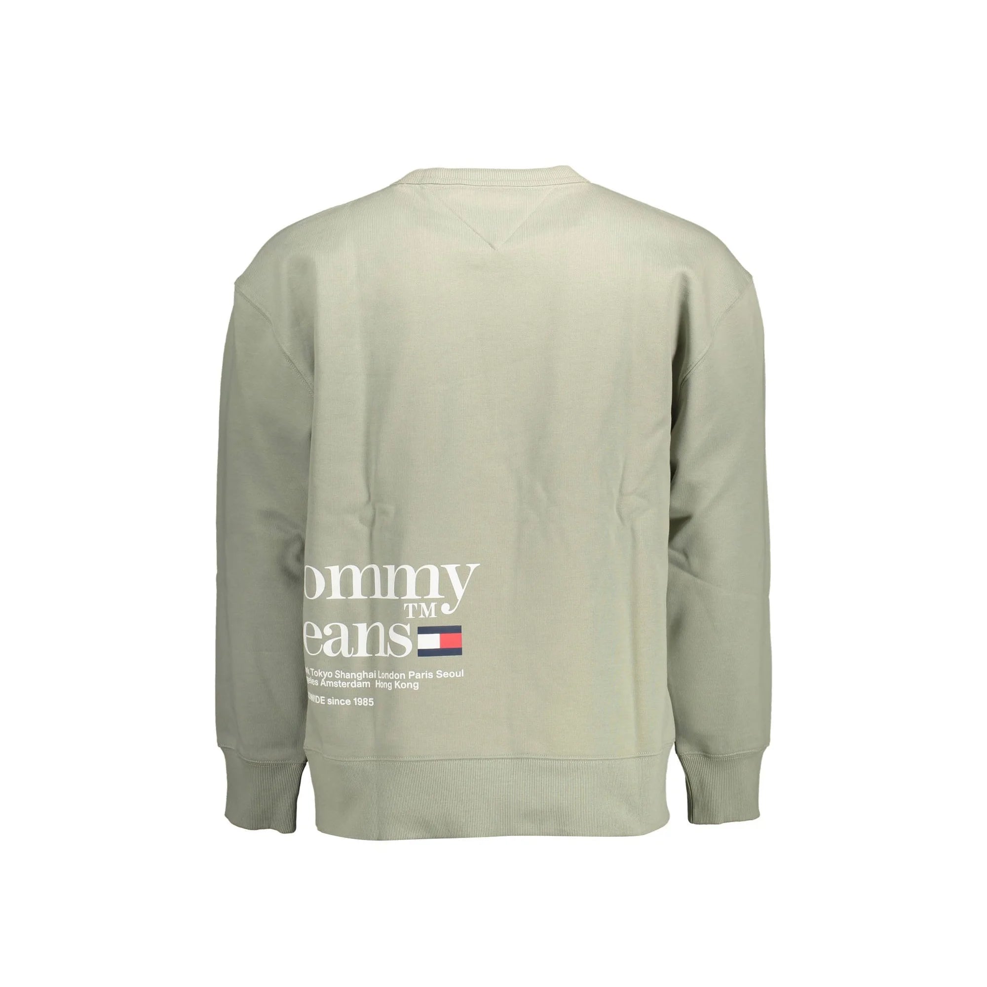 Tommy Hilfiger Felpa Maniche Lunghe Uomo Verde Stampa Logo Felpe - vista 2