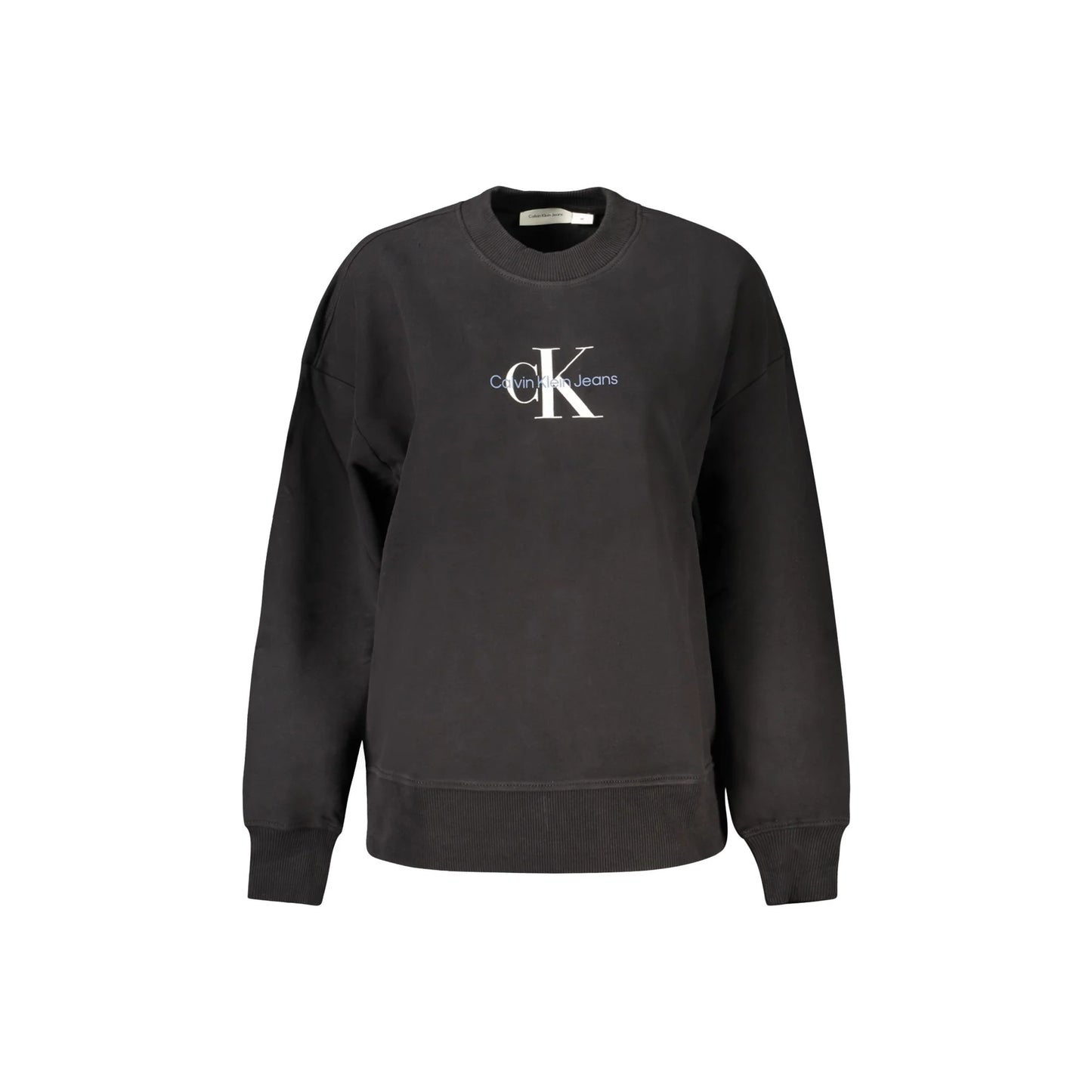 Calvin Klein Felpa Maniche Lunghe Donna Nera Stampa Logo Felpe Nero - foto prodotto