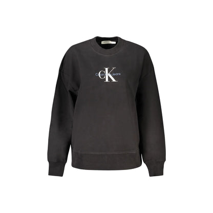 Calvin Klein Felpa Maniche Lunghe Donna Nera Stampa Logo Felpe Nero - foto prodotto