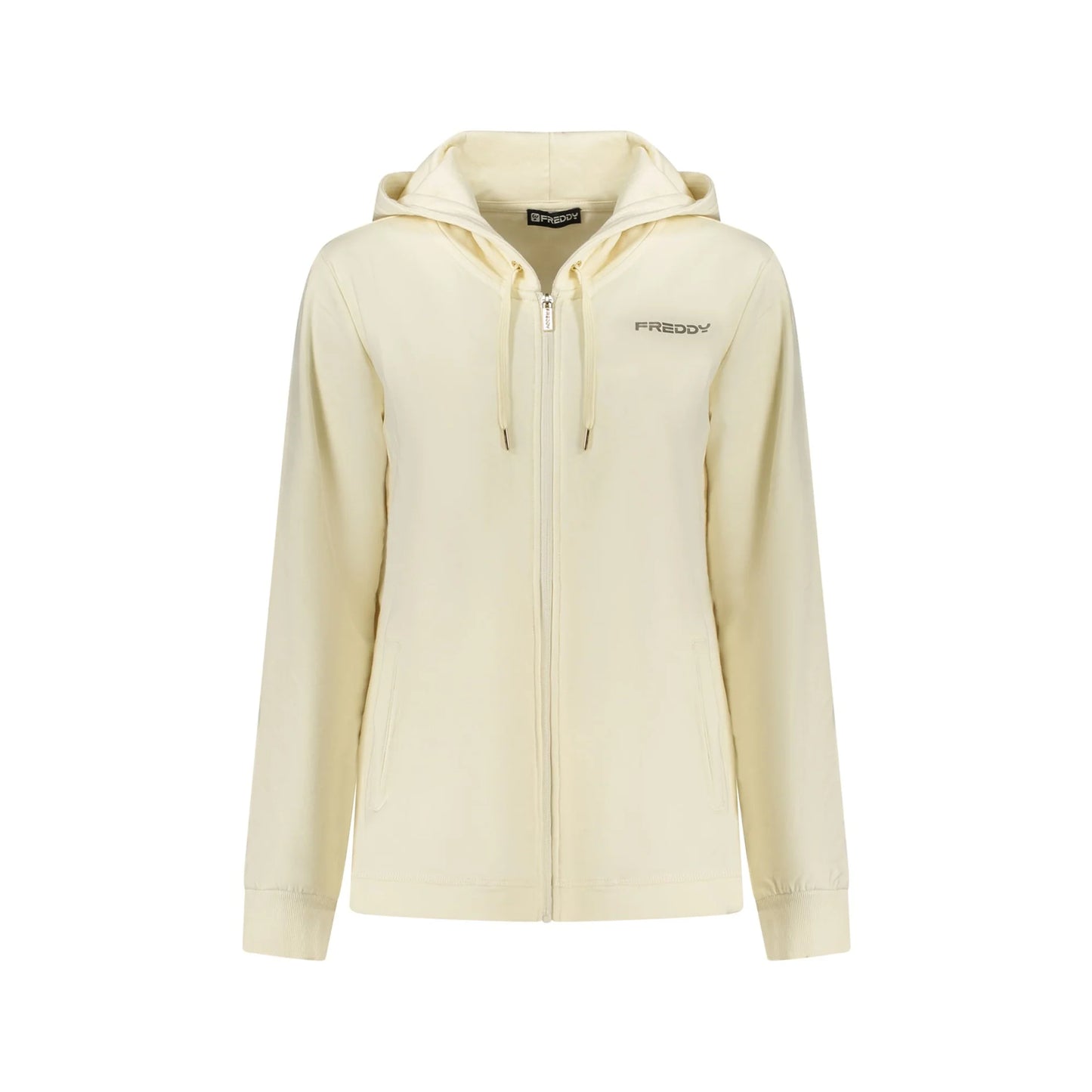 Freddy Felpa Maniche Lunghe Donna Bianca Zip Felpe Bianco - foto prodotto