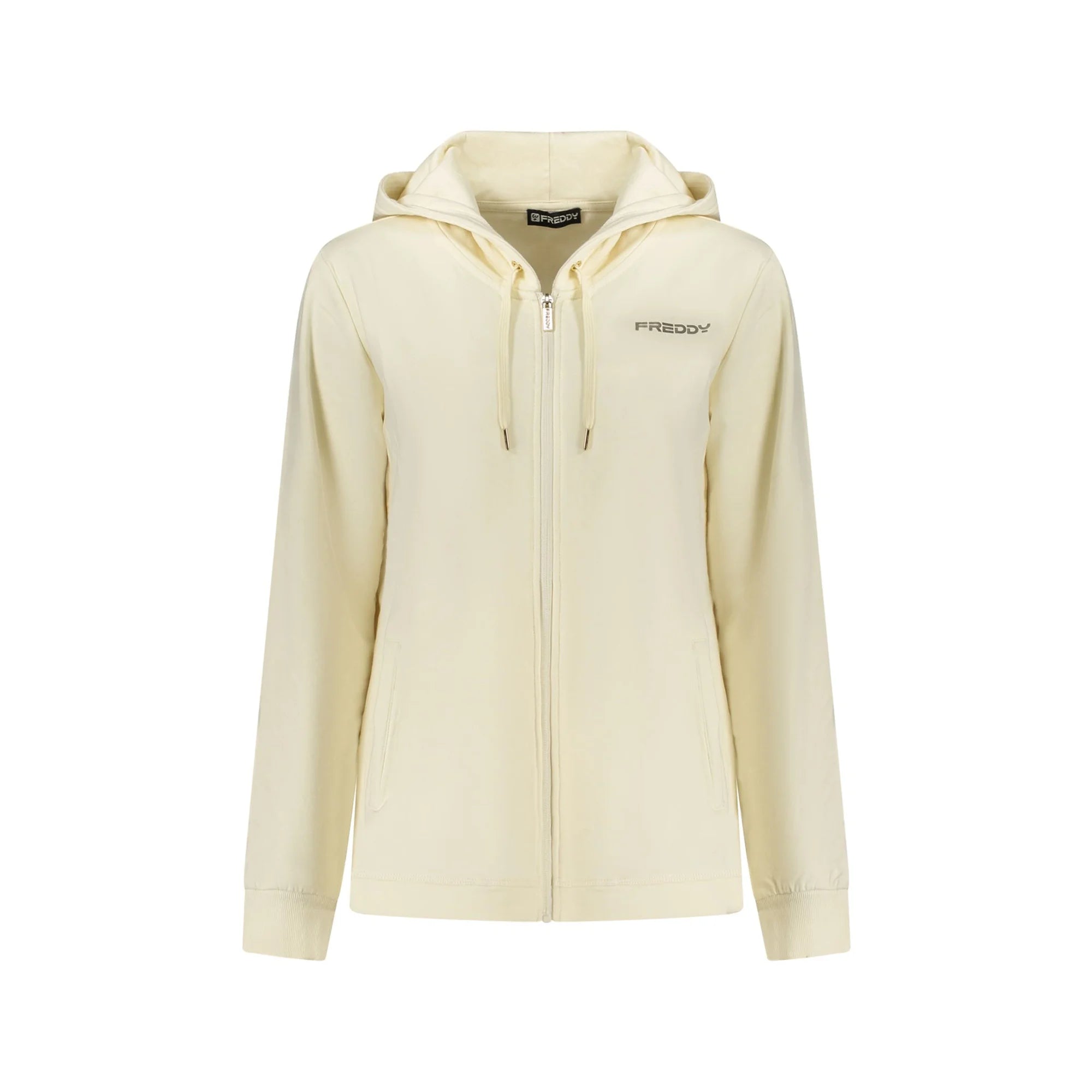 FREDDY FELPA CON ZIP DONNA BIANCO
