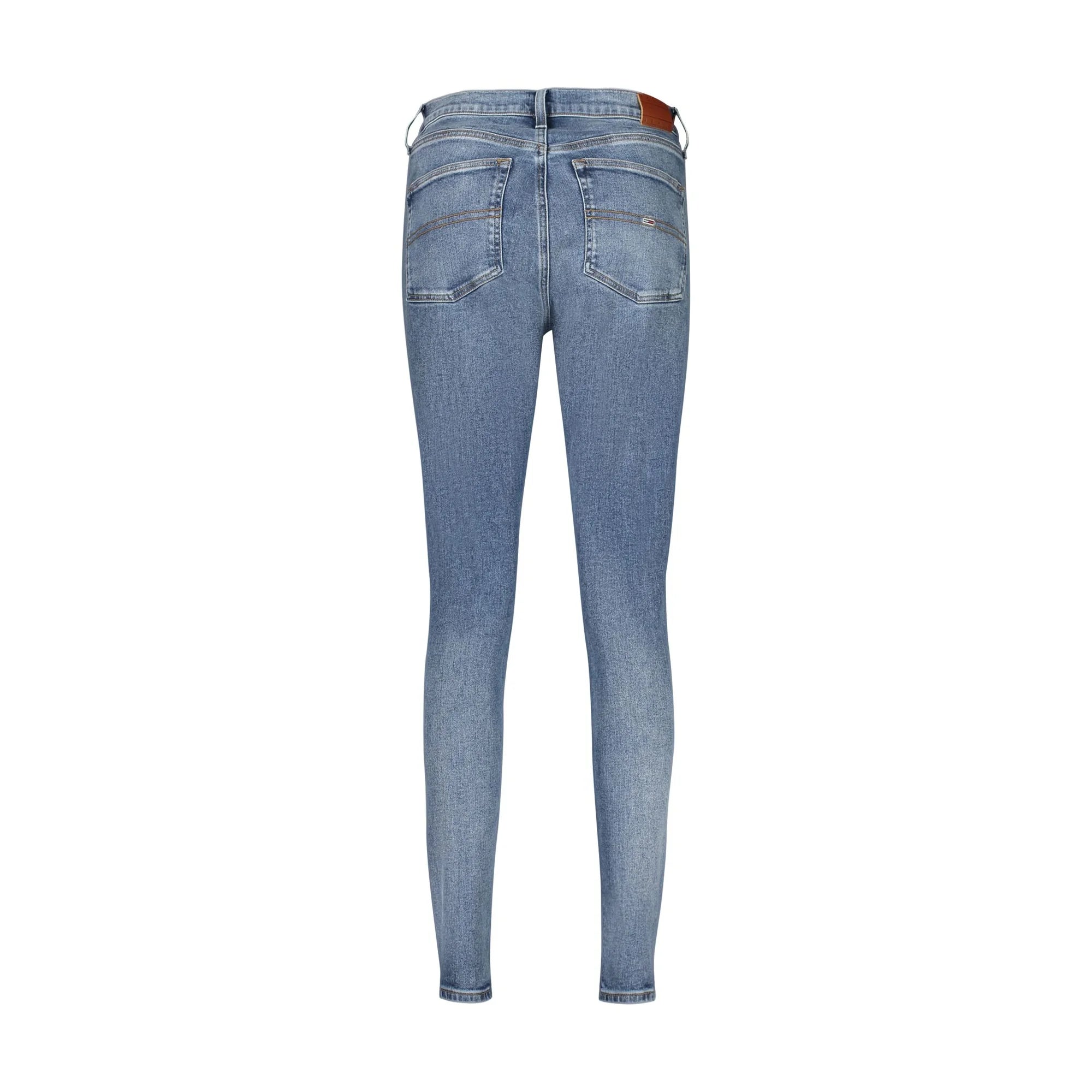 Tommy Hilfiger Jeans Donna Blu Effetto Slavato Logo - vista 2