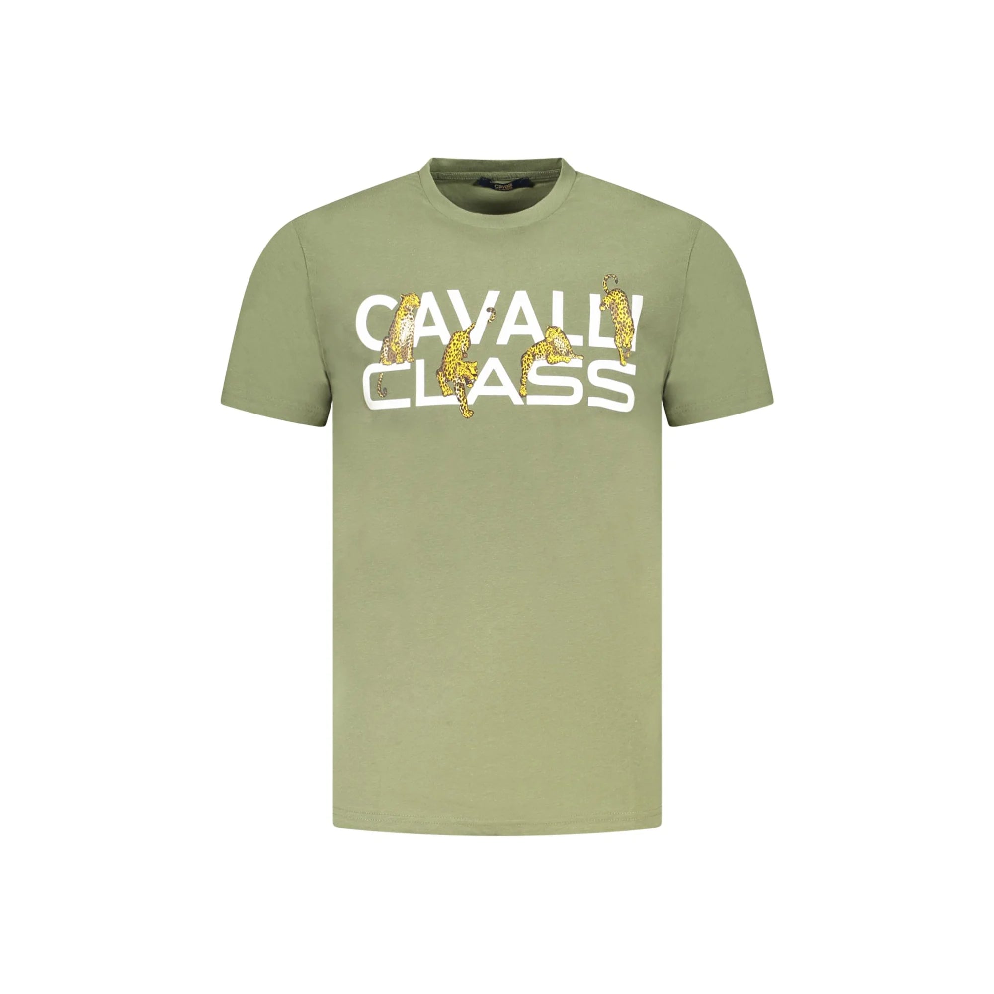 Cavalli Class T-Shirt Maniche Corte Uomo Verde Stampa - foto prodotto