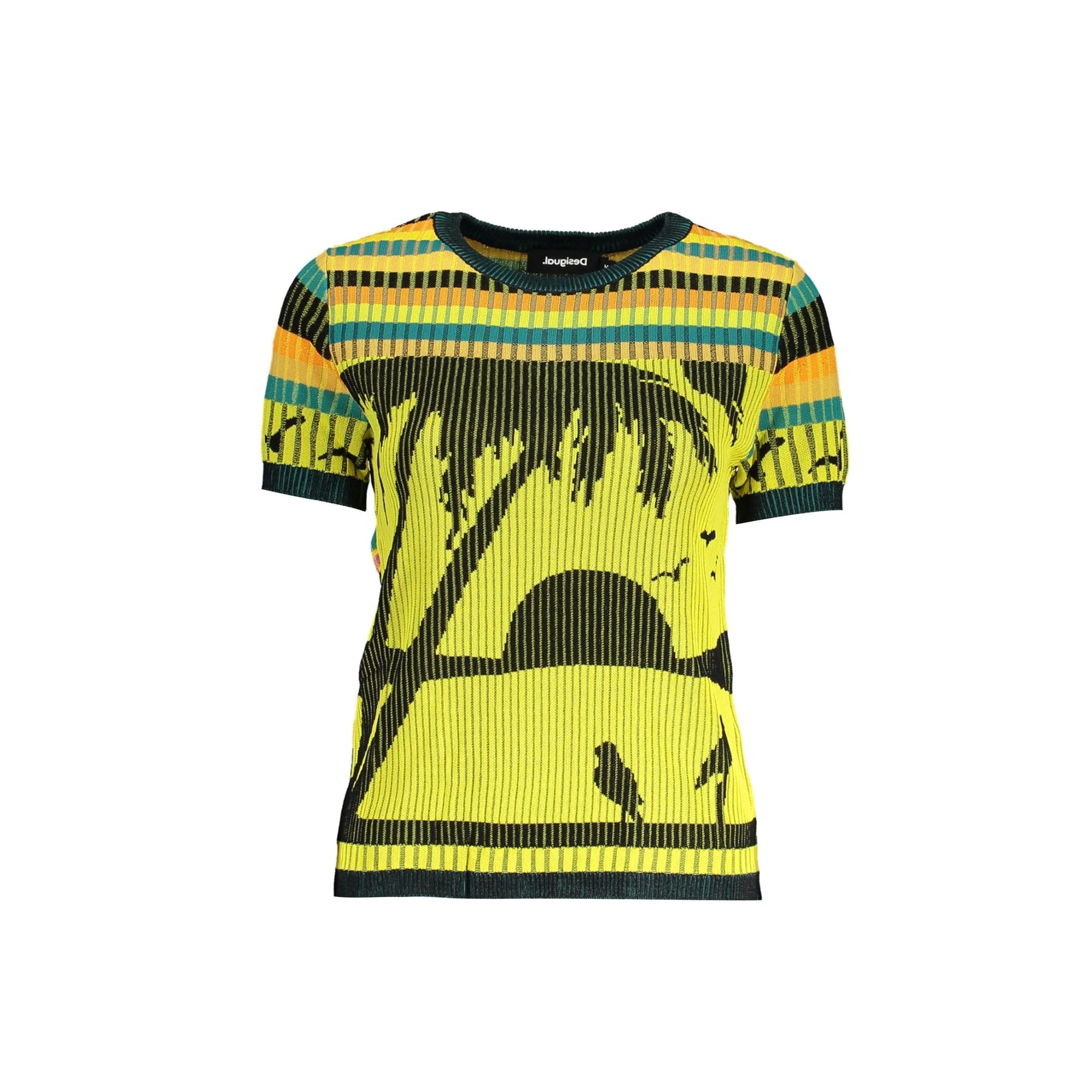 Desigual Maglia Donna Gialla Logo Maglie Giallo - foto prodotto