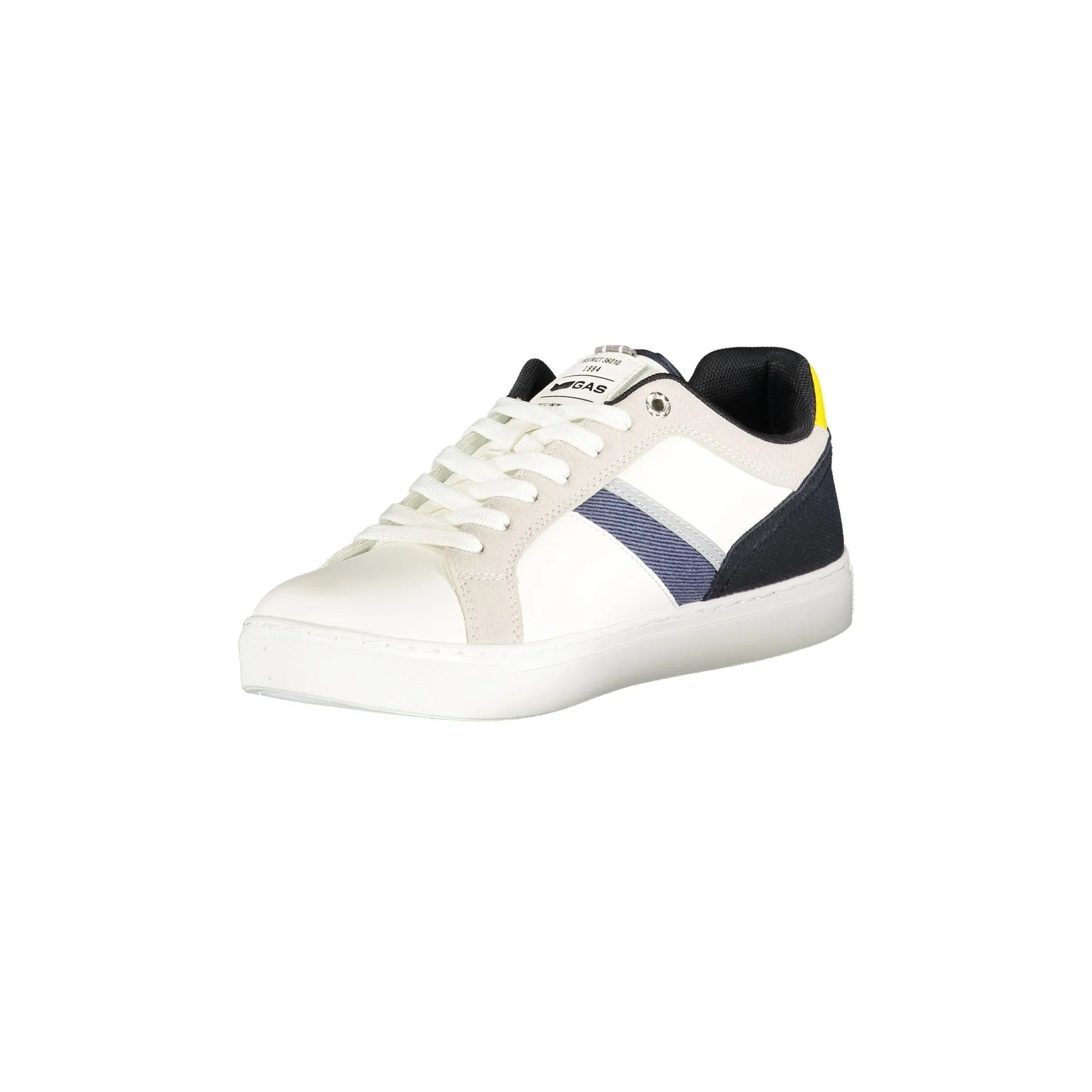 Gas Sneakers Uomo Bianche Lacci Plantare Removibile Logo bianco - vista 3