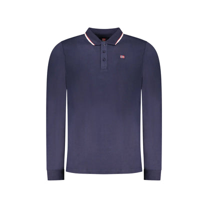 Norway 1963 Polo Uomo Blu Maniche Lunghe Cotone Ricamo Logo - foto prodotto