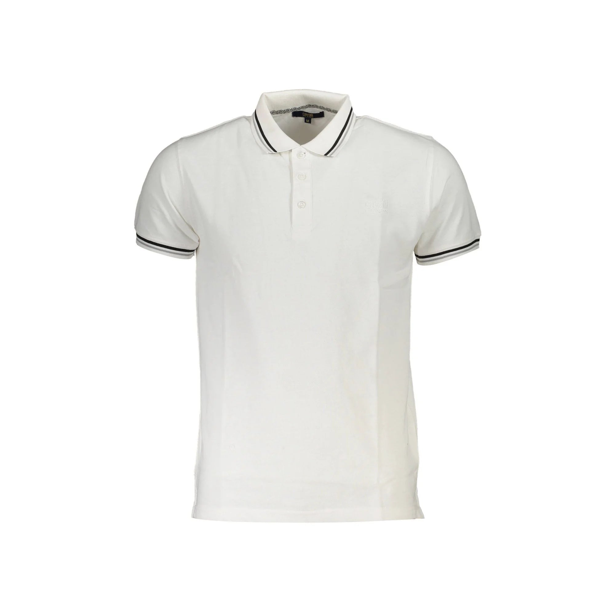 Cavalli Class Polo Maniche Corte Uomo Bianca Ricamo Bianco - foto prodotto