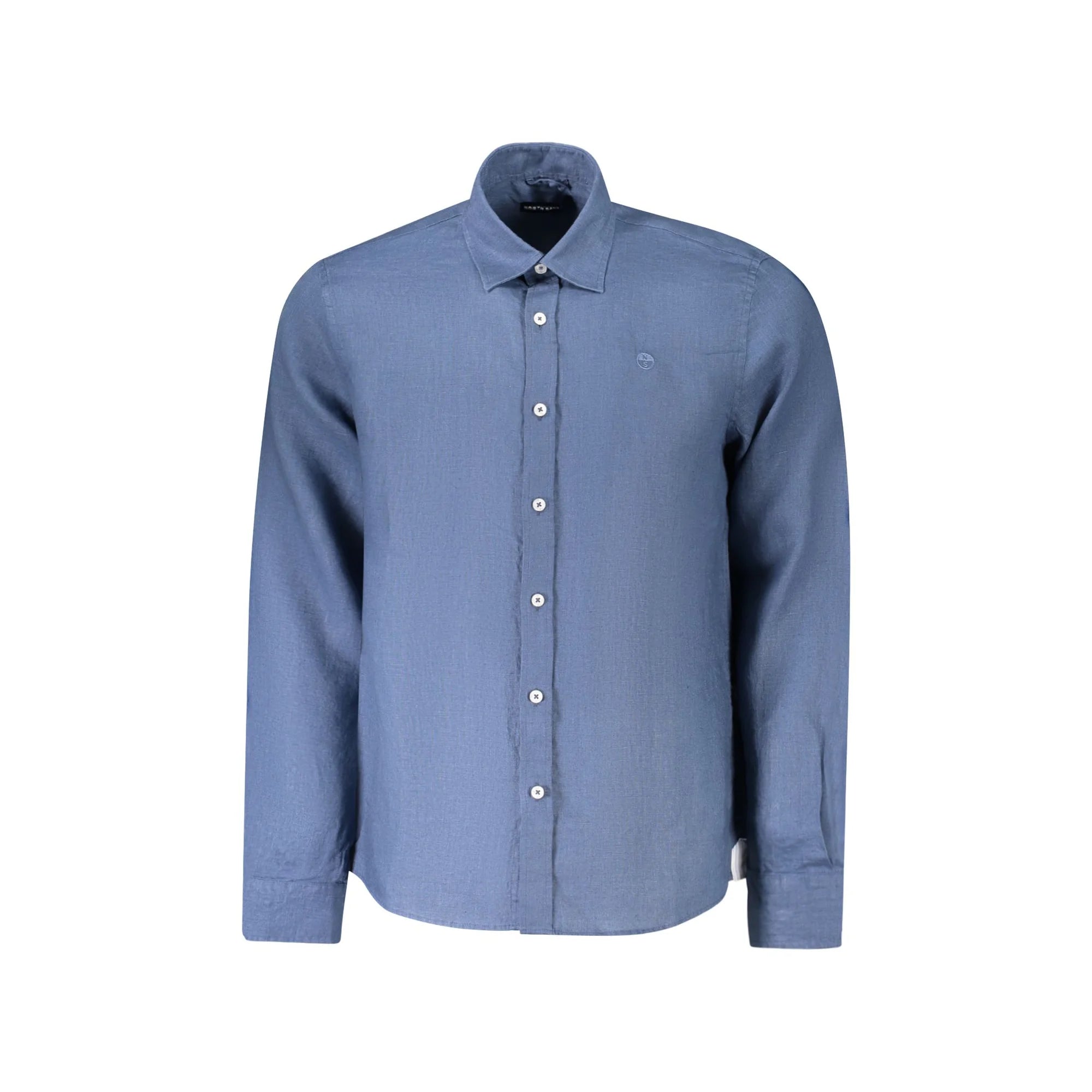 North Sails Camicia Maniche Lunghe Uomo Blu Ricamo Camicie - foto prodotto