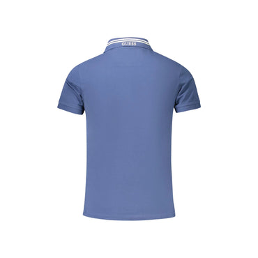 Guess Jeans Polo Maniche Corte Uomo Blu Logo - vista 2