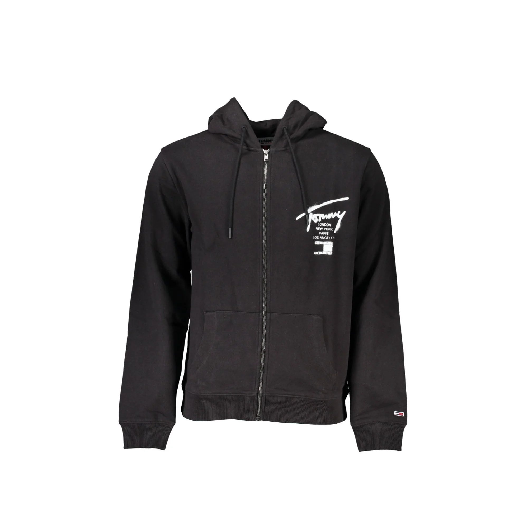 TOMMY HILFIGER FELPA CON ZIP UOMO NERO
