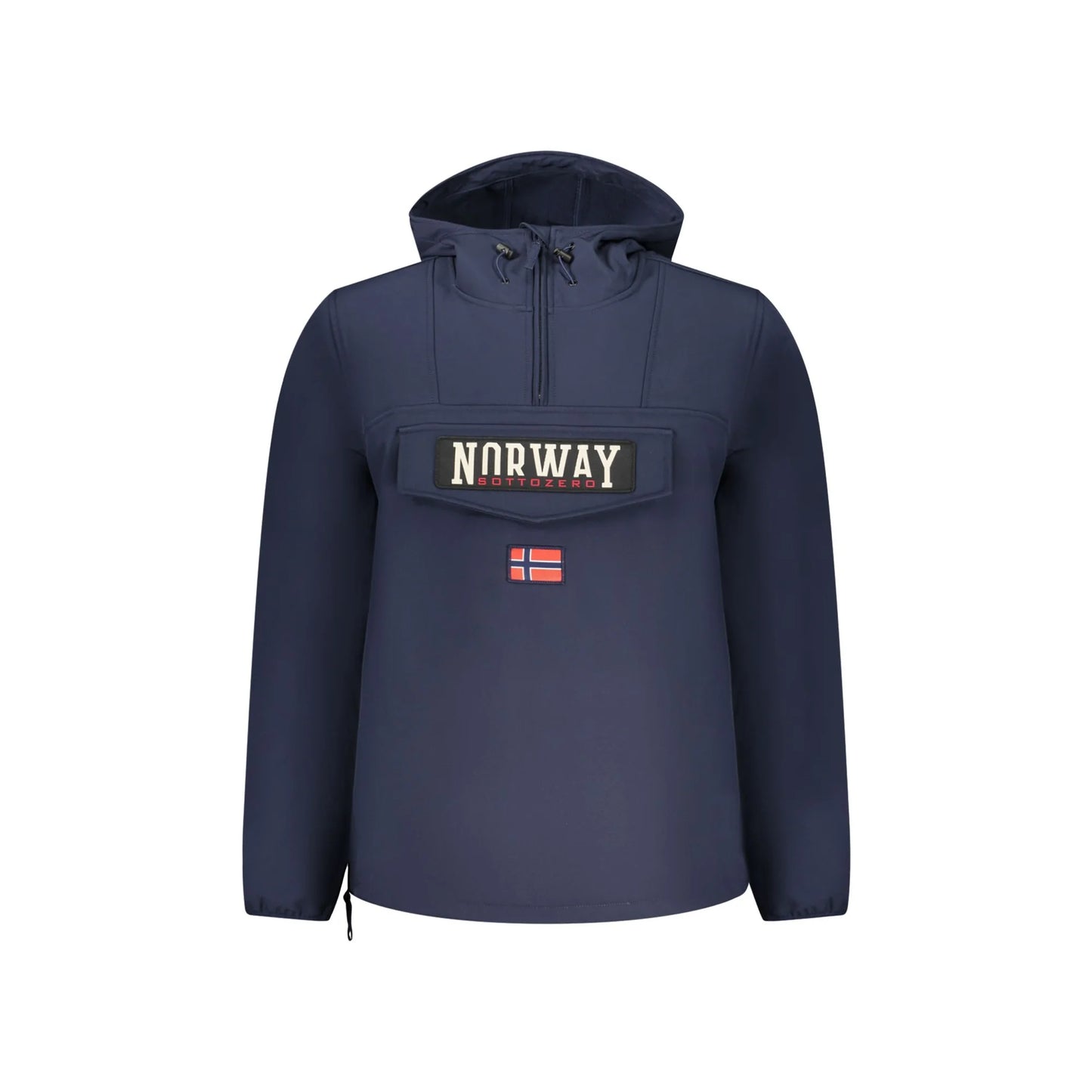 Norway 1963 Giubbotto Uomo Blu Soft Shell Cappuccio Mezza Zip Logo Giubbotti e Giacche - foto prodotto