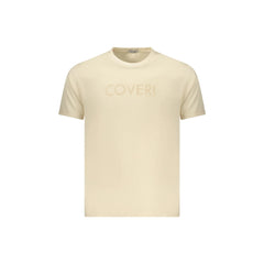 Coveri Moving T-Shirt Short Sleeves Man Beige Print
