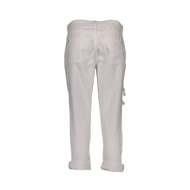 Guess Jeans Jeans Donna Bianco Effetto Usurato Logo - vista 2