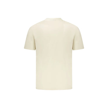 Napapijri T-Shirt Uomo Beige Maniche Corte Girocollo Stampa Logo - vista 2