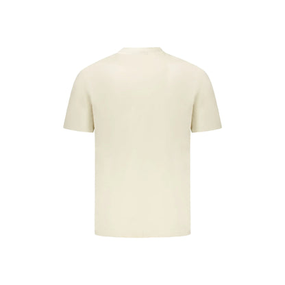 Napapijri T-Shirt Uomo Beige Maniche Corte Girocollo Stampa Logo - vista 2