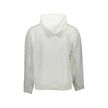Calvin Klein Felpa Uomo Bianca Cappuccio Tascone Stampa Logo Felpe bianco - vista 2
