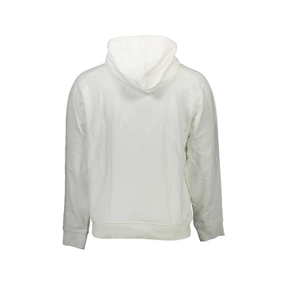 Calvin Klein Felpa Uomo Bianca Cappuccio Tascone Stampa Logo Felpe bianco - vista 2