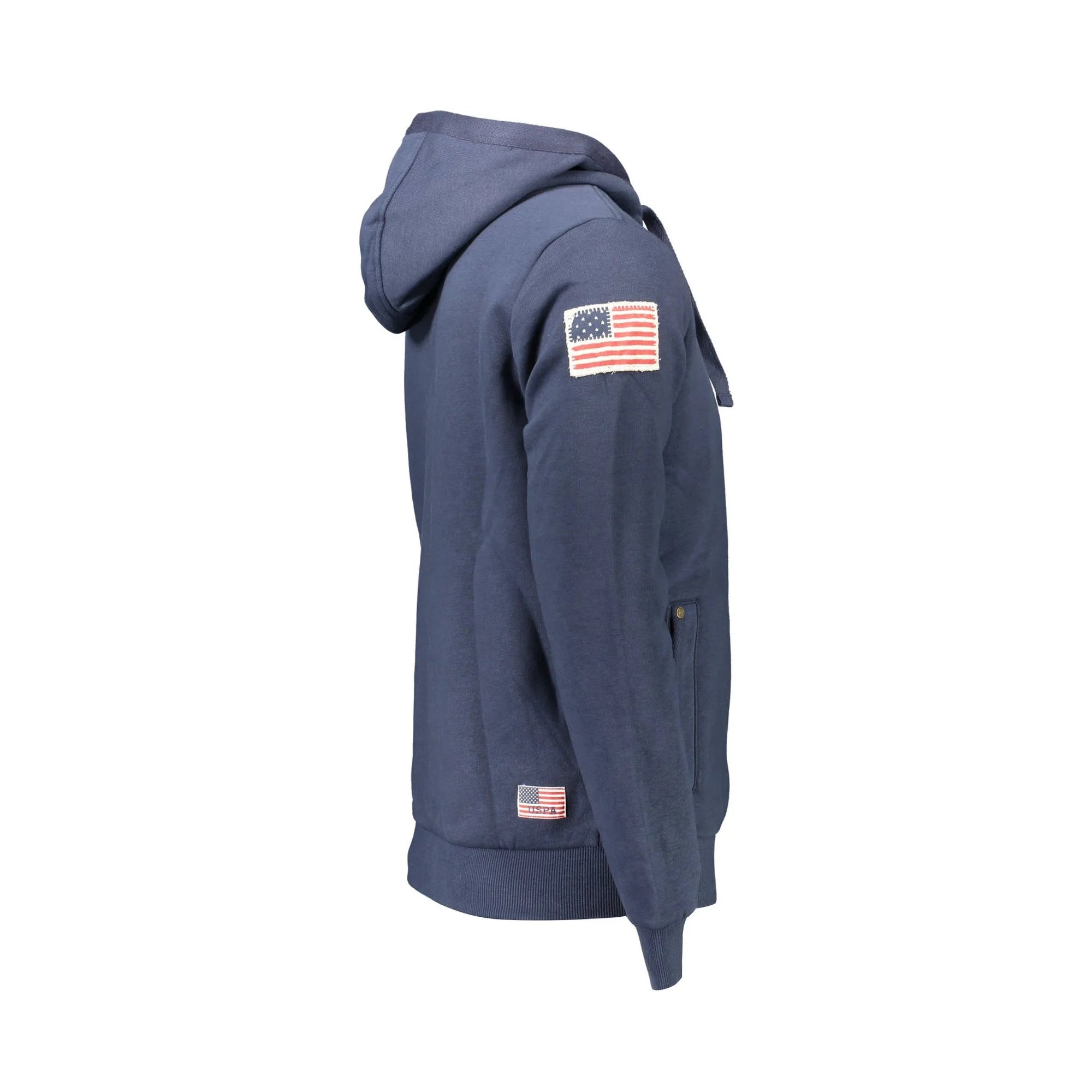 U.S. POLO FELPA CON ZIP UOMO BLU